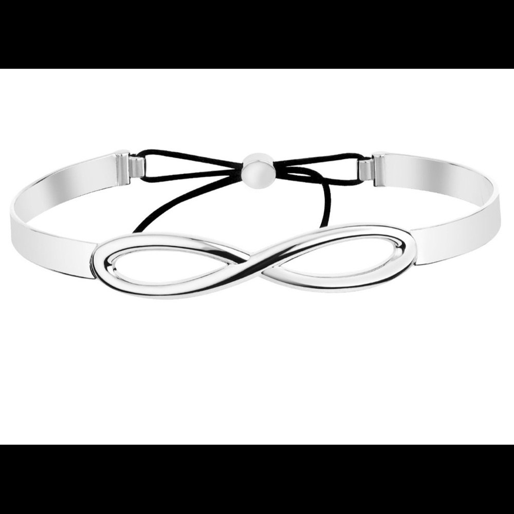 Artelioni Rhodium Plated Bronze Infinity Bracelet